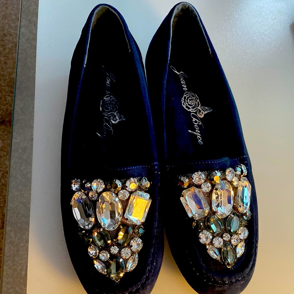 Joan Boyce Navy Suede shoes